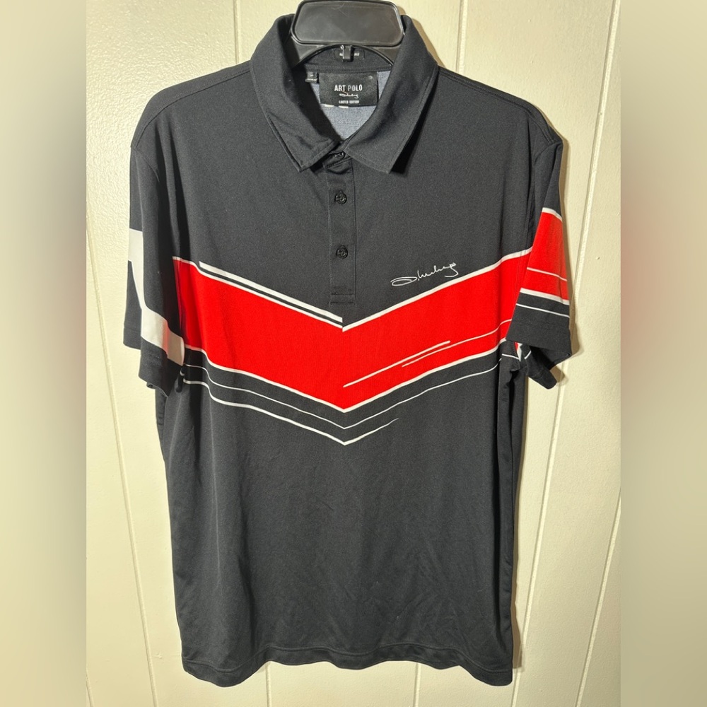 Mens J. Lindeberg Limited Edition Art Polo Golf Shirt Short Sleeve XL Multicolor